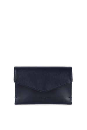 porte-cartes Lancaster Paris en cuir lisse navy