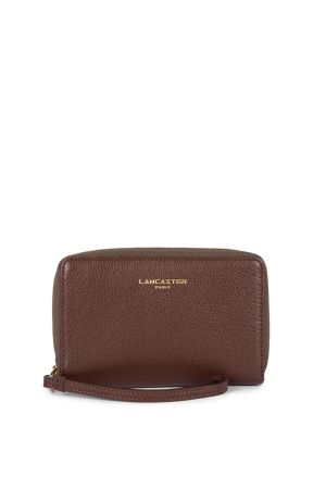 Lancaster portefeuille zippé Dune en cuir grainé