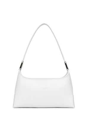 Sac baguette blanc, griffe LANCASTER avant