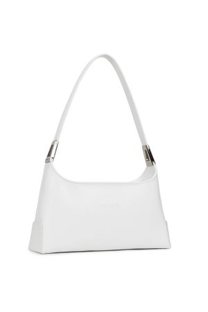 Sac baguette blanc, griffe LANCASTER avant