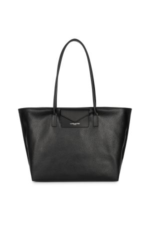 grand sac cabas Lancaster Maya en synthétique et cuir lisse noir