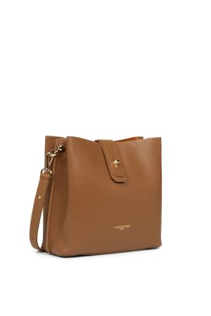 Sac seau en cuir camel lancaster