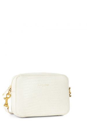 Sac trotteur EXOTIC LÉZARD & CROCO face avec logo "lancaster paris" doré 
