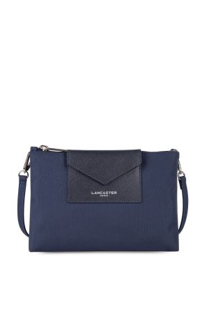 Sac trotteur SMART KBA navy avec pochette rabat avant signée LANCASTER 