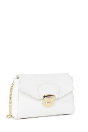 Petit sac trotteur rabat MILANO face blanc