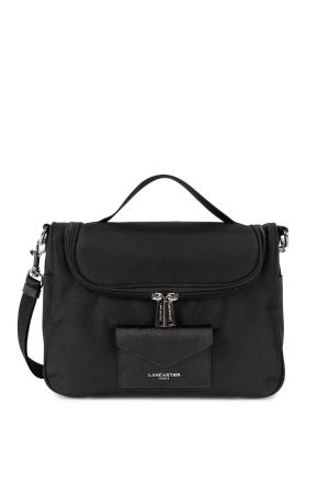 sac vanity en nylon avec bandoulière Lancaster Smart Kba noir 