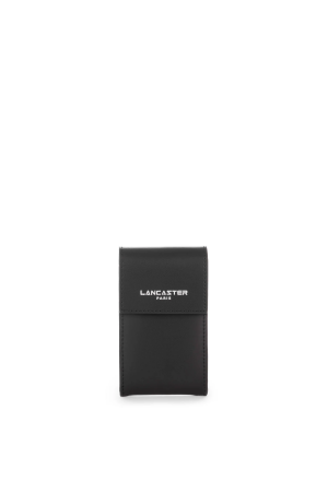 porte-clés pochette Lancaster Smooth en cuir lisse noir