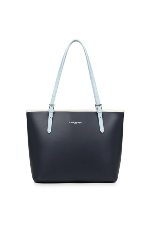 sac cabas Lancaster Smooth en cuir lisse navy