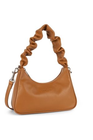 sac baguette Soft Chou Chou Lancaster en cuir pleine fleur camel