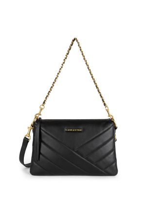 Pochette bandoulière Soft Matelassé noir - LANCASTER