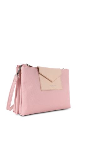 Sac trotteur SMART KBA - LANCASTER rose face avec pochette rabat avant 