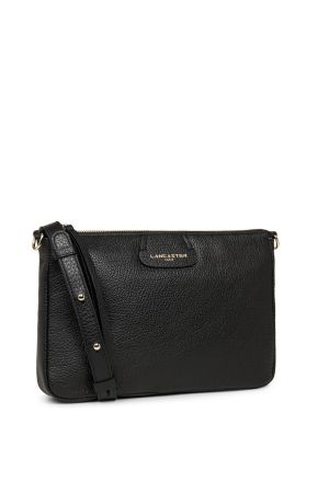 pochette Dune Lancaster cuir grainé avec bandoulière