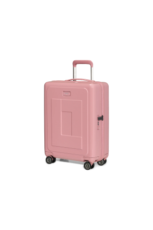 valise cabine Lancel Neo Aviona en polycarbonate et cuir rose