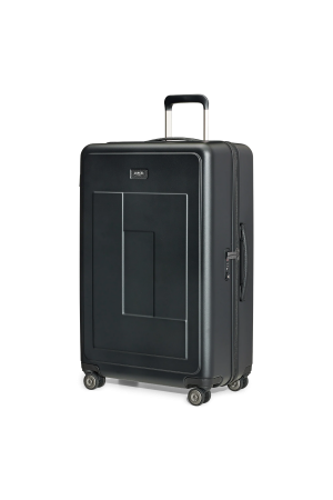 valise large Lancel Neo Aviona en polycarbonate et cuir grainé noir
