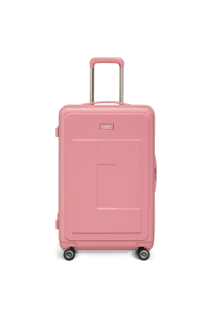 valise medium Lancel Neo Aviona en polycarbonate et cuir grainé rose