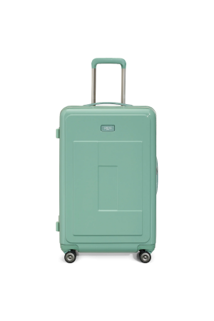 valise medium Lancel Neo Aviona en polycarbonate et cuir grainé vert