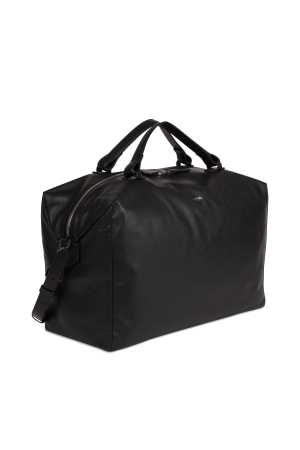 sac de voyage Lancel Neo Pop en cuir lisse noir