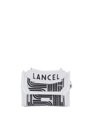 Sac rabat avec poignée NINON S Raphia - LANCEL