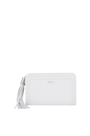 portefeuille Lancel Premier Flirt en cuir grainé blanc