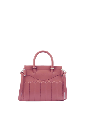 sac à main S Lancel Rodéo en cuir lisse rose