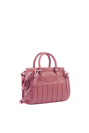 sac à main S Lancel Rodéo en cuir lisse rose