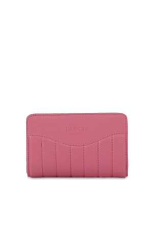 portefeuille compact Rodéo de Lancel en cuir lisse rose