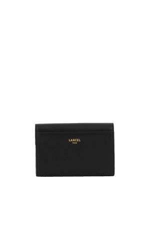 Lancel Roxane portefeuille compact cuir noir 