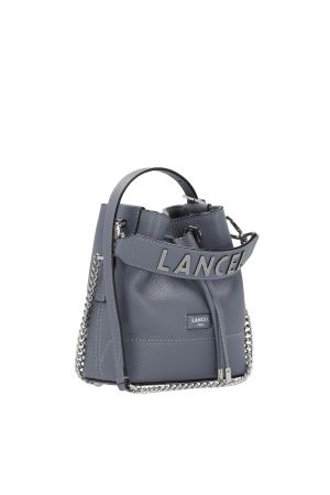 Lancel sac seau Ninon mini cuir gris