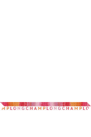 bandeau de soie Longchamp Printemps/Été 2024 imprimé Sunset Glitters rouge