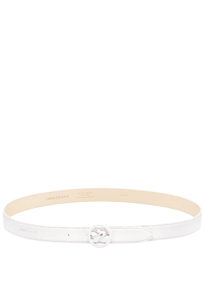 ceinture femme Longchamp Box-Trot en cuir blanc