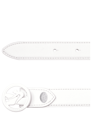 ceinture femme Longchamp Box-Trot en cuir blanc