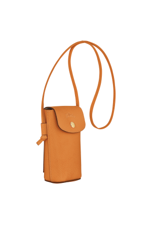 étui téléphone Longchamp Épure en cuir orange