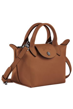 sac à main XS Longchamp Le Pliage Xtra en cuir lisse camel