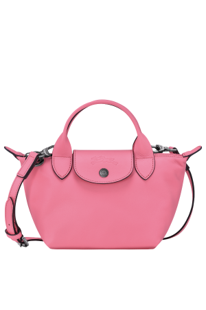 sac à main XS Longchamp Le Pliage Cuir Xtra en cuir rose