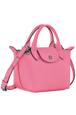 sac à main XS Longchamp Le Pliage Cuir Xtra en cuir rose