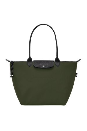 sac cabas L Longchamp Le Pliage Energy en toile et cuir kaki