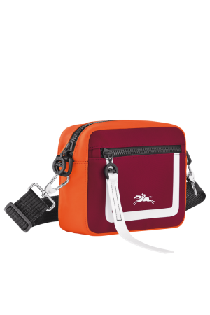 camera bag S Longchamp Le Pliage Scuba en toile effet néoprene orange