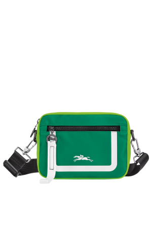 sac camera bag S Longchamp Le Pliage Scuba en toile effet néoprene vert