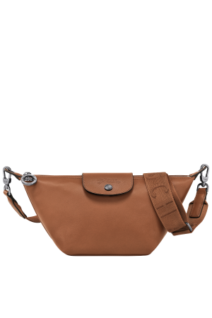 sac bandoulière XS Longchamp Le Pliage Xtra en cuir lisse camel