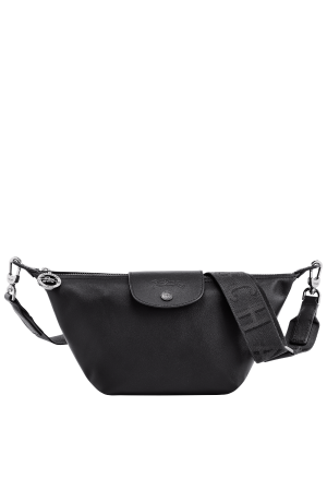 sac bandoulière XS Longchamp Le Pliage Xtra en cuir lisse noir