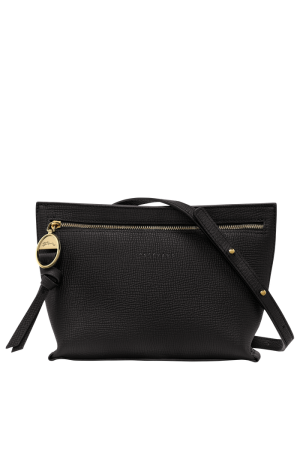 sac bandoulière XS Longchamp Mailbox en cuir grainé noir