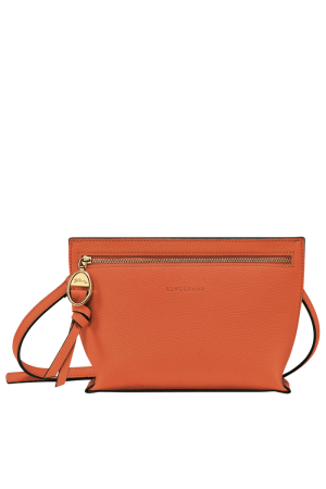 sac bandoulière XS Longchamp Mailbox en cuir grainé orange