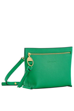 sac bandoulière XS Longchamp Mailbox en cuir grainé vert