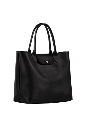 sac cabas L Longchamp Le Pliage City en toile enduite et cuir noir