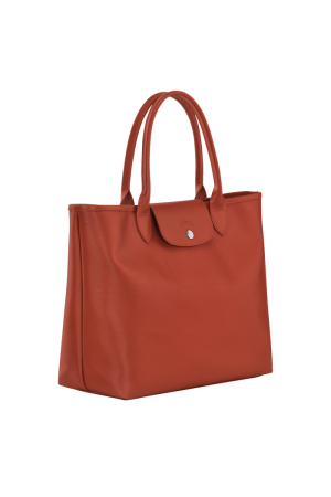 sac cabas L Longchamp Le Pliage City en toile enduite et cuir orange