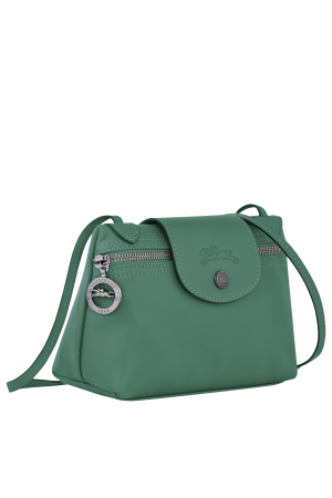 sac bandoulière Longchamp Le Pliage Xtra en cuir lisse vert