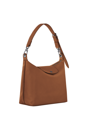 sac porté épaule Longchamp Le Pliage Xtra en cuir lisse camel