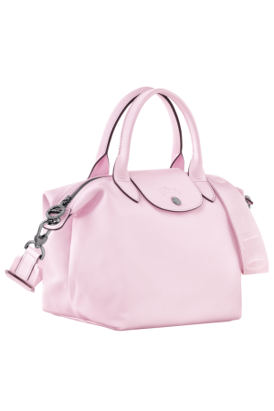 sac à main S Longchamp Le Pliage Cuir Xtra en cuir lisse rose