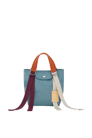 sac à main XS Longchamp Le Pliage Re-Play en toile bleu ciel