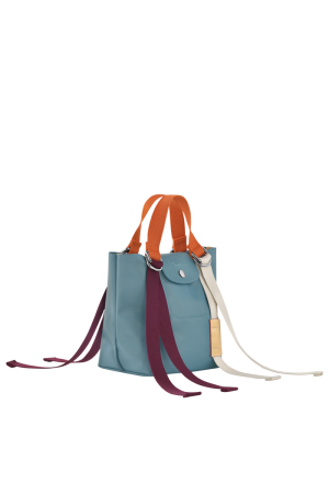 sac à main XS Longchamp Le Pliage Re-Play en toile bleu ciel